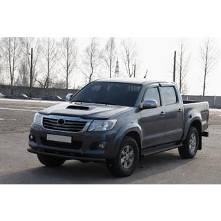 Priekšējais aizsargstienis ST014 Black (nerūsējošais tērauds) Toyota Hilux 2006–2015 foto 2