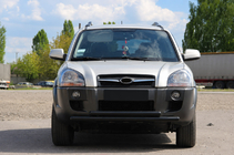 Hyundai Tucson JM 2004– Priekšējais aizsargstienis ST014 Black (nerūsējošais tērauds) foto 1