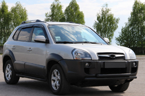 Hyundai Tucson JM 2004– Priekšējais aizsargstienis ST014 Black (nerūsējošais tērauds) foto 2