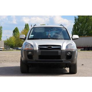 Priekšējais aizsargstienis ST014 Black (nerūsējošais tērauds) Hyundai Tucson JM 2004– foto 1