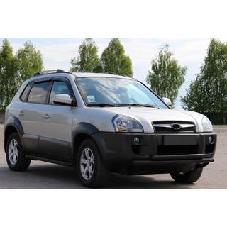 Priekšējais aizsargstienis ST014 Black (nerūsējošais tērauds) Hyundai Tucson JM 2004– foto 2