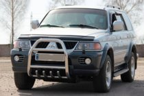Mitsubishi Pajero Sport 1996–2007 Kengurustienis QT007 (nerūsējošais tērauds) foto 3