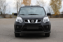 Nissan X-trail T31 2007–2014 Priekšējais aizsargstienis ST014 Black (nerūsējošais tērauds) foto 3