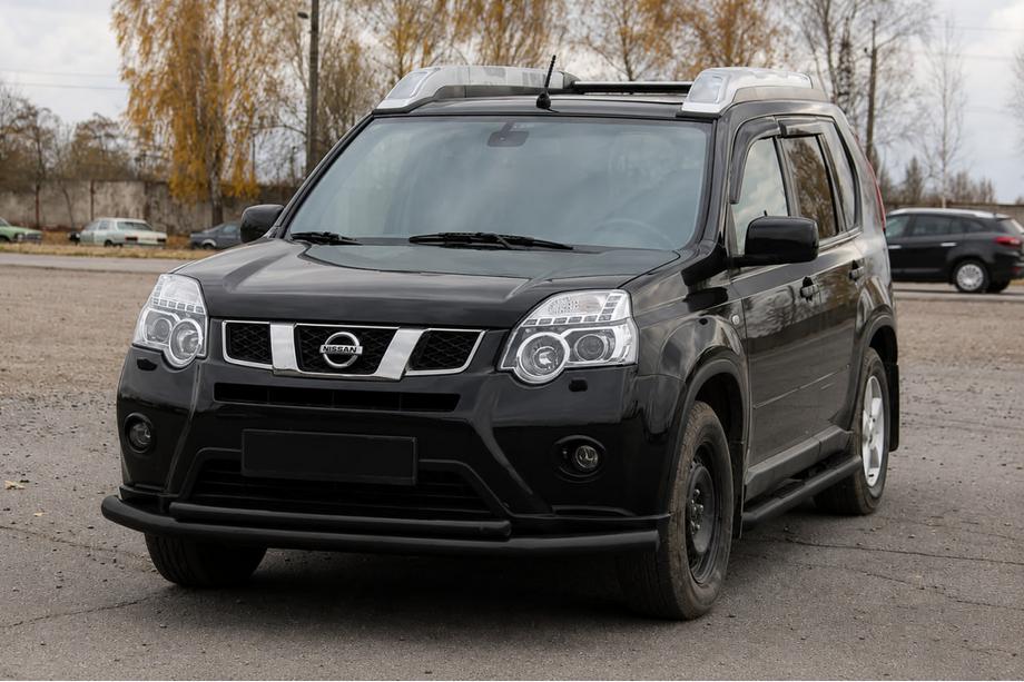 Nissan X-trail T31 2007–2014 Priekšējais aizsargstienis ST014 Black (nerūsējošais tērauds) Image