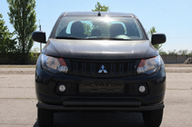 Mitsubishi L200 2015–2024 Priekšējais aizsargstienis ST014 Black (nerūsējošais tērauds) foto 1