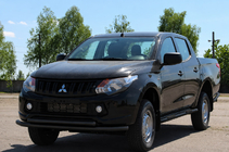 Mitsubishi L200 2015–2024 Priekšējais aizsargstienis ST014 Black (nerūsējošais tērauds) foto 2