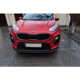 Priekšējais aizsargstienis ST014 Black (nerūsējošais tērauds) Kia Sportage 2015–2021 foto 2