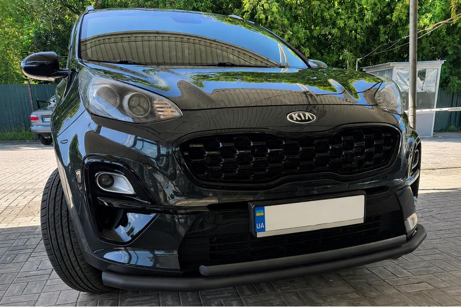 Kia Sportage 2015–2021 Priekšējais aizsargstienis ST014 Black (nerūsējošais tērauds) Image