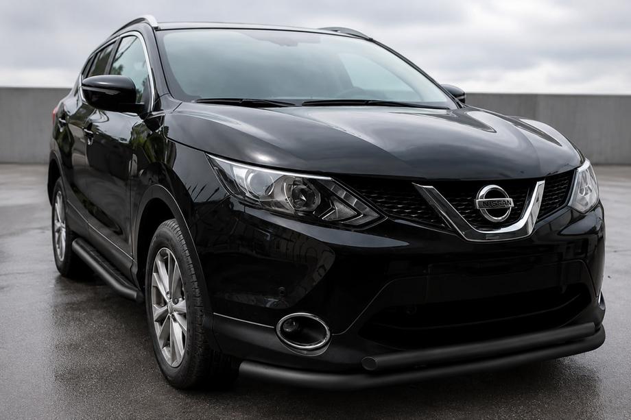 Nissan Qashqai 2014–2021 Priekšējais aizsargstienis ST014 Black (nerūsējošais tērauds) Foto 1