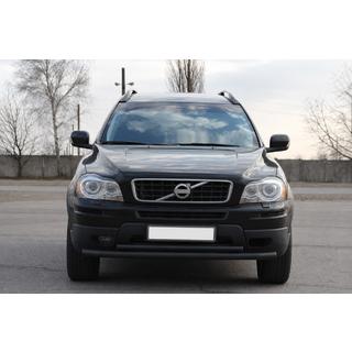 Priekšējais aizsargstienis ST014 Black (nerūsējošais tērauds) Volvo XC90 2002–2014 foto 1