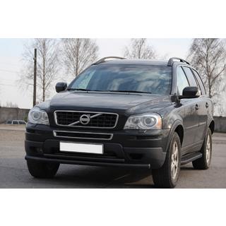Priekšējais aizsargstienis ST014 Black (nerūsējošais tērauds) Volvo XC90 2002–2014 foto 2