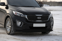 Kia Sorento III UM 2014–2020 Priekšējais aizsargstienis ST014 60/42mm Black (nerūsējošais tērauds) foto 1
