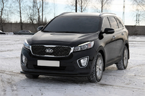 Kia Sorento III UM 2014–2020 Priekšējais aizsargstienis ST014 60/42mm Black (nerūsējošais tērauds) foto 2