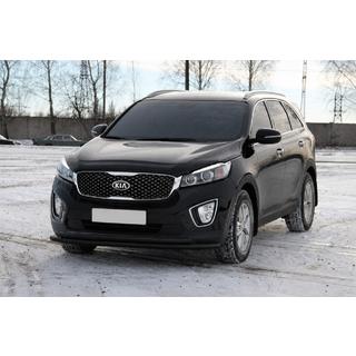 Priekšējais aizsargstienis ST014 60/42mm Black (nerūsējošais tērauds) Kia Sorento III UM 2014–2020 foto 2