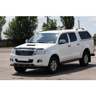 Priekšējais aizsargs ST015 Black (nerūsējošais tērauds) Toyota Hilux 2006–2015 foto 2
