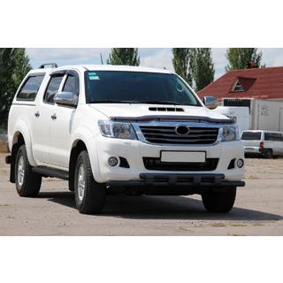 Priekšējais aizsargs ST015 Black (nerūsējošais tērauds) Toyota Hilux 2006–2015 foto 3