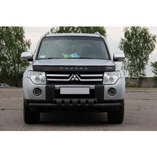 Priekšējais aizsargs ST015 Black (nerūsējošais tērauds) Mitsubishi Pajero Wagon III 1999–2006 foto 2