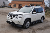 Nissan X-trail T31 2007–2014 Priekšējais aizsargs ST015 Black (nerūsējošais tērauds) foto 2