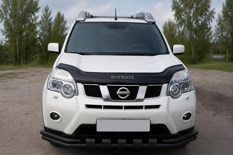 Nissan X-trail T31 2007–2014 Priekšējais aizsargs ST015 Black (nerūsējošais tērauds) Image