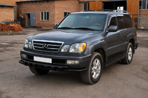 Lexus LX470 1998–2007 Priekšējais aizsargs ST015 Black (nerūsējošais tērauds) foto 3
