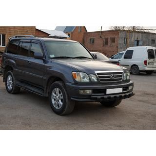 Priekšējais aizsargs ST015 Black (nerūsējošais tērauds) Lexus LX470 1998–2007 foto 2