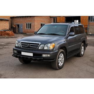 Priekšējais aizsargs ST015 Black (nerūsējošais tērauds) Lexus LX470 1998–2007 foto 3