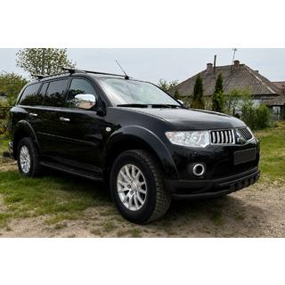 Priekšējais aizsargs ST015 Black (nerūsējošais tērauds) Mitsubishi Pajero Sport 2008–2015 foto 2