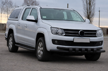 Volkswagen Amarok 2010–2022 Priekšējais aizsargstienis ST015 Black (nerūsējošais tērauds) foto 3