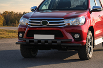 Toyota Hilux 2015– Priekšējais aizsargstienis ST015 Black (nerūsējošais tērauds) foto 2