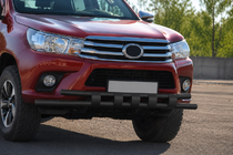 Toyota Hilux 2015– Priekšējais aizsargstienis ST015 Black (nerūsējošais tērauds) foto 3
