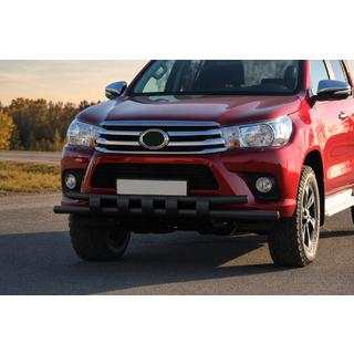 Priekšējais aizsargstienis ST015 Black (nerūsējošais tērauds) Toyota Hilux 2015– foto 2
