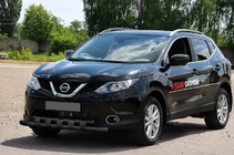 Nissan Qashqai 2014–2021 Priekšējais aizsargstienis ST015 Black (nerūsējošais tērauds) foto 2