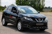 Nissan Qashqai 2014–2021 Priekšējais aizsargstienis ST015 Black (nerūsējošais tērauds) foto 3
