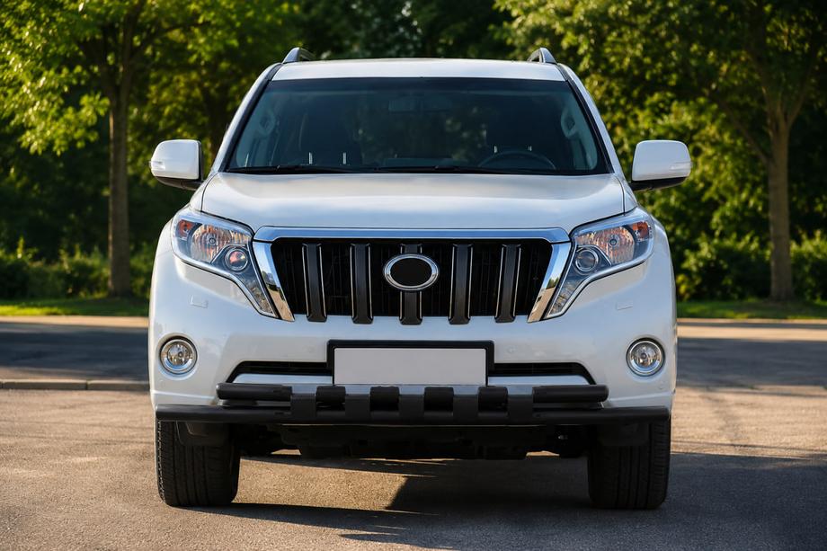 Toyota Land Cruiser Prado 150 2009–2023 Priekšējais aizsargstienis ST015 Black (nerūsējošais tērauds) Foto 1