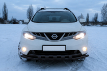 Nissan Murano 2008–2014 Priekšējais aizsargstienis ST015 Black (nerūsējošais tērauds) foto 2