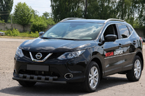 Nissan Qashqai 2007–2010 Priekšējais aizsargstienis ST015 Black (nerūsējošais tērauds) foto 1