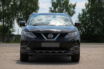 Nissan Qashqai 2007–2010 Priekšējais aizsargstienis ST015 Black (nerūsējošais tērauds) foto 2