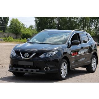 Priekšējais aizsargstienis ST015 Black (nerūsējošais tērauds) Nissan Qashqai 2007–2010 foto 1