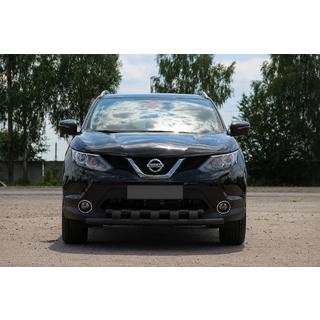 Priekšējais aizsargstienis ST015 Black (nerūsējošais tērauds) Nissan Qashqai 2007–2010 foto 2