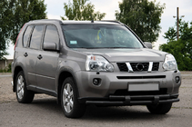 Nissan X-trail T31 2007–2014 Priekšējais aizsargstienis ST015/2 Black (nerūsējošais tērauds) foto 1