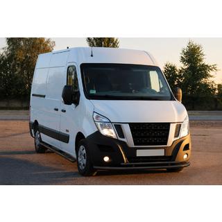 Priekšējais aizsargstienis ST016 Black (nerūsējošais tērauds) Opel Movano 2010–2021 foto 1