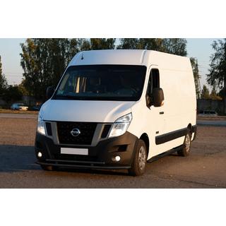 Priekšējais aizsargstienis ST016 Black (nerūsējošais tērauds) Opel Movano 2010–2021 foto 3