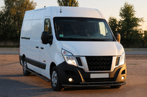 Renault Master 2011–2023 Priekšējais aizsargstienis ST016 Black (nerūsējošais tērauds) foto 1