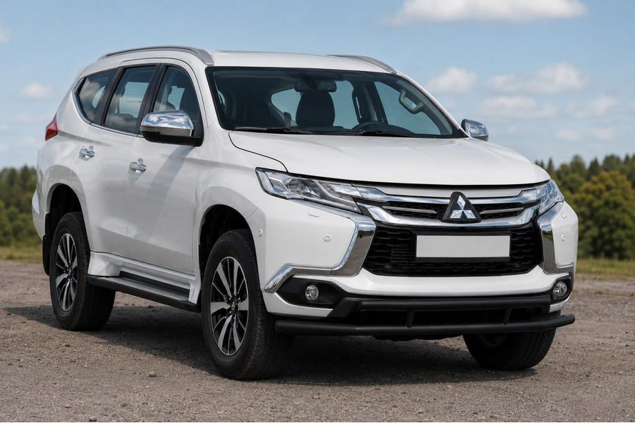 Mitsubishi Pajero Sport 2015– Priekšējā aizsardzība ST016 Black (nerūsējošais tērauds) Image