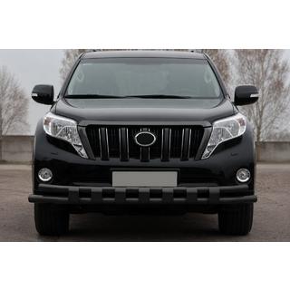 Priekšējais aizsargstienis ST016-2 Black (nerūsējošais tērauds) Toyota Land Cruiser Prado 150 2009–2023 foto 1