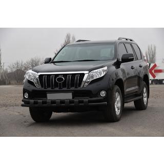 Priekšējais aizsargstienis ST016-2 Black (nerūsējošais tērauds) Toyota Land Cruiser Prado 150 2009–2023 foto 2