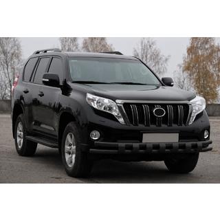 Priekšējais aizsargstienis ST016-2 Black (nerūsējošais tērauds) Toyota Land Cruiser Prado 150 2009–2023 foto 3