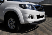 Toyota Hilux 2006–2015 Priekšējais aizsargstienis ST017 Black (nerūsējošais tērauds) foto 3