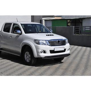 Priekšējais aizsargstienis ST017 Black (nerūsējošais tērauds) Toyota Hilux 2006–2015 foto 2