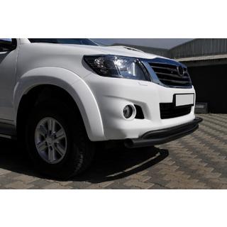 Priekšējais aizsargstienis ST017 Black (nerūsējošais tērauds) Toyota Hilux 2006–2015 foto 3